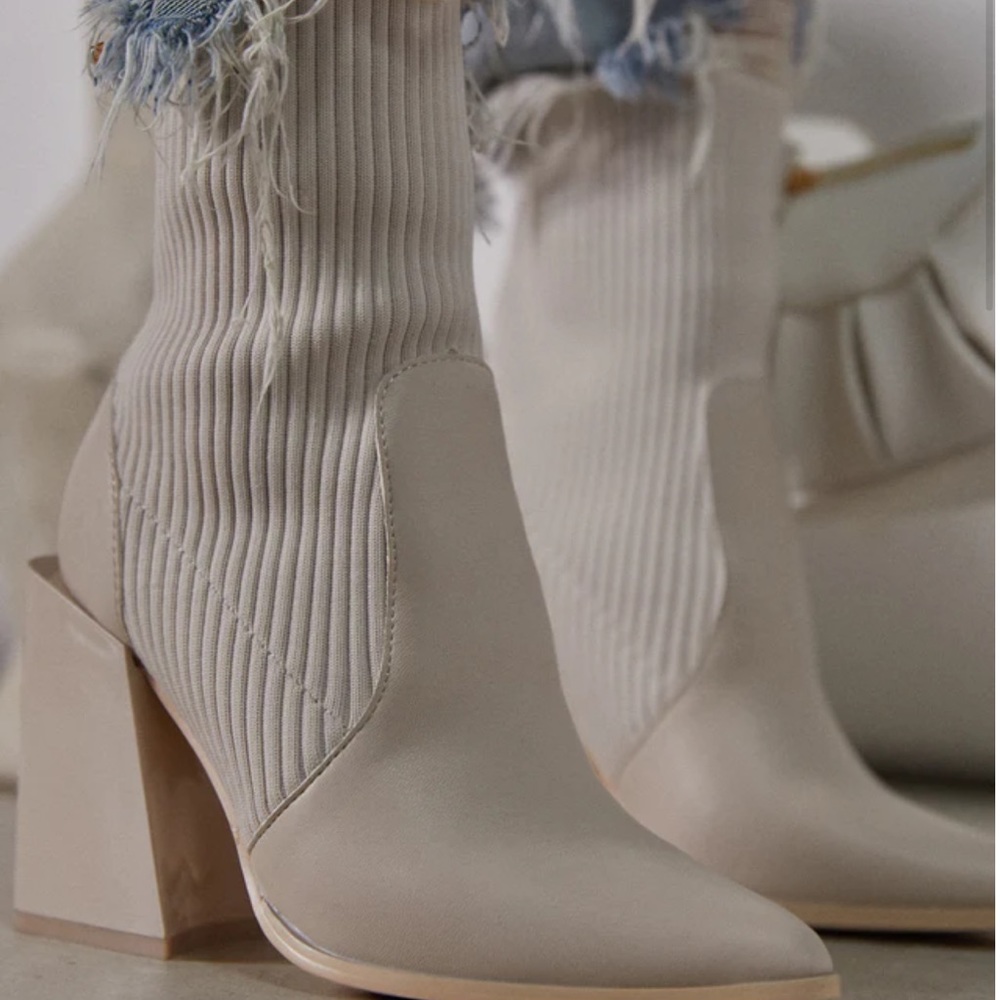 HEEL HEIGHT APPROX: 3.75"
BONE ANKLE BOOTS